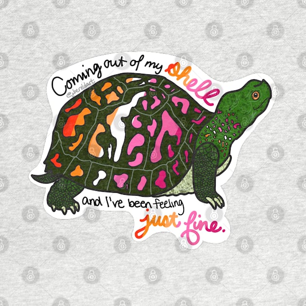 Lesbian Pride Turtle by jberoldart